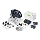 Festool SYMC 70 EB-Basic SYMMETRIC sega per modellare a batteria 36 V ( 2 x 18 V ) 216 mm + 2x batteria ricaricabile 5,0 Ah + doppio caricatore + Systainer