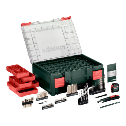 Metabo BS 18 Set Perceuse-visseuse sans fil 18 V 48 Nm ( 602207710 ) + 2x batterie 2,0 Ah + chargeur + 74 pces atelier mobile + coffret