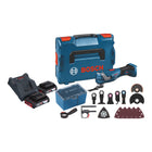 Bosch GOP 18V-34 Cortadora profesional sin cable 18 V Starlock Plus + 2x acumulador 2,0 Ah + cargador + 17 accesorios + L-Boxx