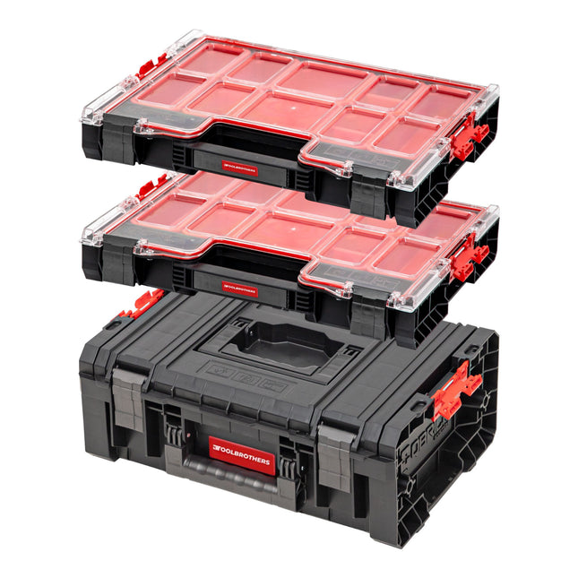Toolbrothers Juego de cajas de herramientas RHINO 1 caja de herramientas RHINO L ECO Basic + 2x organizador RHINO L altura ECO Cajas L IP54