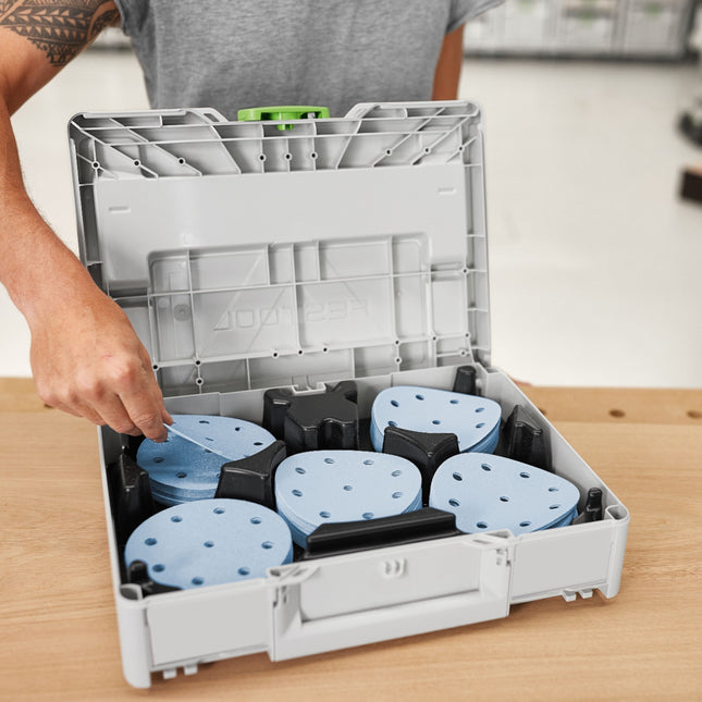 Festool SYS-STF D125 GR-Set Zestaw materiałów ściernych P60 - P220 100 szt. ( 578193 ) do szlifierki mimośrodowej 125 mm + Systainer