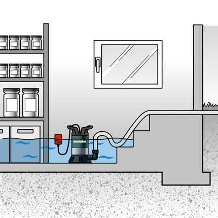 Bomba de presión sumergible Metabo TDP 7501 S 1000 vatios 7500 l/h 3,4 bar (0250750100)