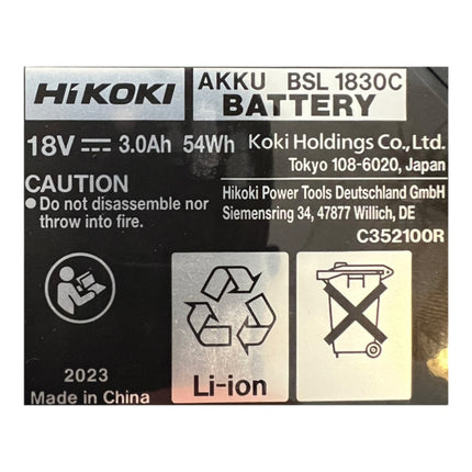 Batteria Hikoki BSL1830C 18 V 3,0 Ah / 3000 mAh Li-ion ( 339783 )