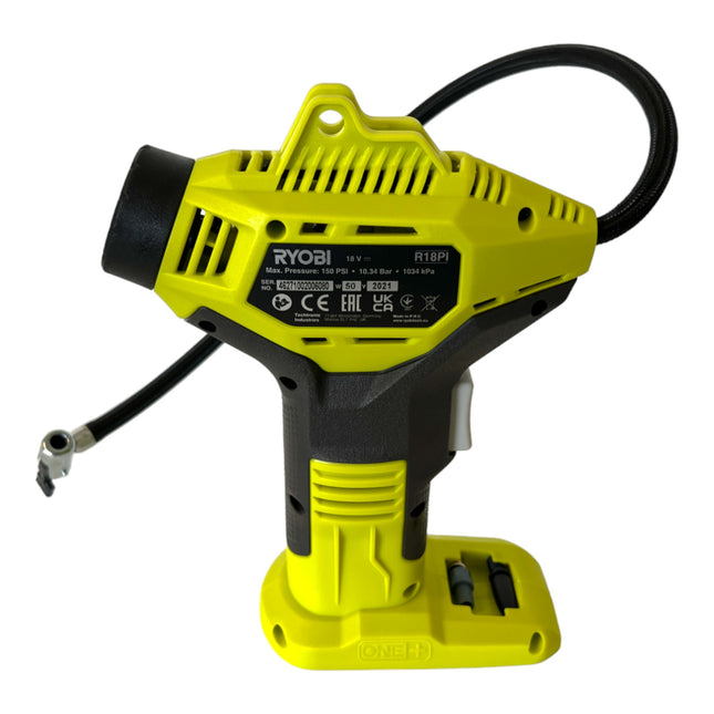 RYOBI R18PI-215 Compresor manual sin cable 18 V 10,3 bar + 2x batería 1,5 Ah + cargador
