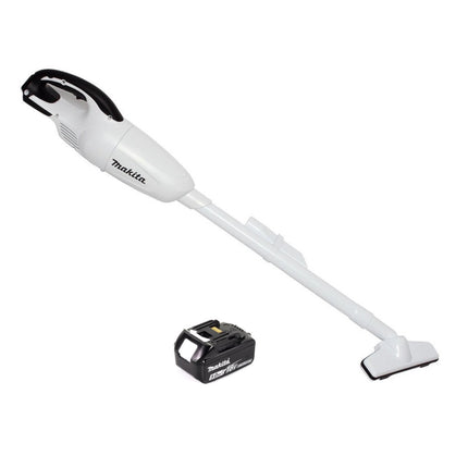 Aspirador sin cable Makita DCL 180 T1 W 18 V blanco + 1x batería recargable 5,0 Ah - sin cargador
