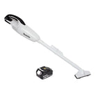 Aspirador sin cable Makita DCL 180 T1 W 18 V blanco + 1x batería recargable 5,0 Ah - sin cargador