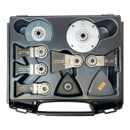 Fein Multimaster AMM 700 MAX AS Outil multifonctions sans fil 18 V Starlock Max Black Edition ( 71294161000 ) + 2x batterie 4,0 Ah + chargeur + 33 pces d'accessoires + L-Boxx