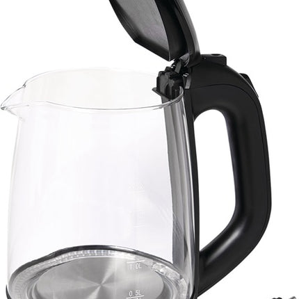 Kettle WK 3501 swg ( 4000896623 ) 2200 W black 1.1 kg glass, stainless steel LED blue
