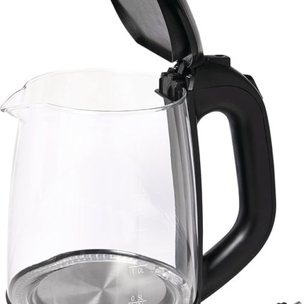 Kettle WK 3501 swg ( 4000896623 ) 2200 W black 1.1 kg glass, stainless steel LED blue