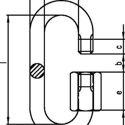 Quick-release chain fastener ( 1000120506 ) size 6 galvanised