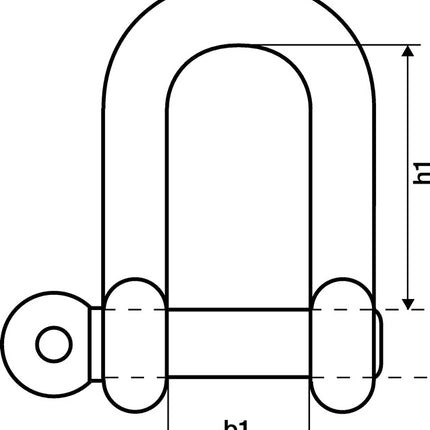 Shackle ( 1000120212 ) Load capacity 800 kg straight shape