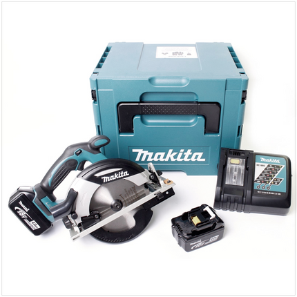 Makita DHS 630 RTJ Akku Handkreissäge 18 V 165 mm + 2x Akku 5,0 Ah + Ladegerät + Makpac - Toolbrothers