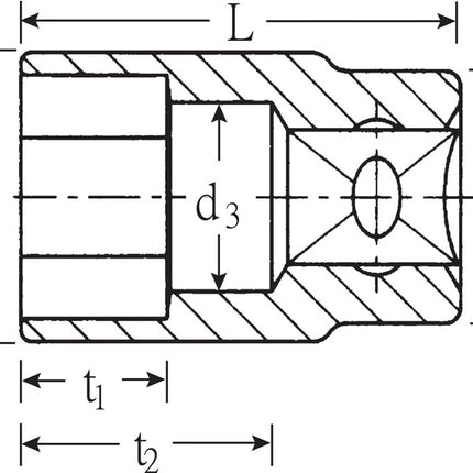 Toma Stahlwille 456 9 ( 8000334537 ) 3/8 ″ hexagonal Longitud 25 mm