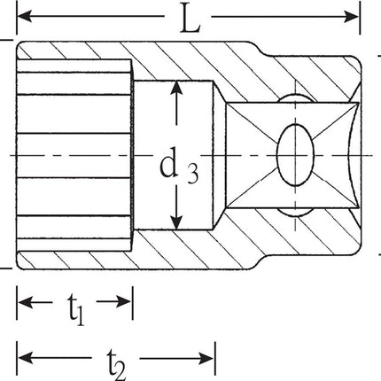 Toma Stahlwille 52 ( 8000334439 ) 1/2 ″ hexagonal longitud 52 mm