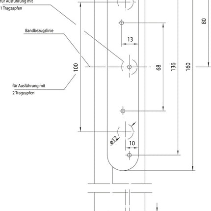 Bisagra para contrato Simonswerk VARIANT VX 7939 ( 3000700118 ) acero inoxidable cepillado mate 160 kg puertas con galce