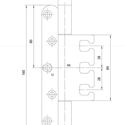 Bisagra para contrato Simonswerk VARIANT VX 7939 ( 3000700118 ) acero inoxidable cepillado mate 160 kg puertas con galce