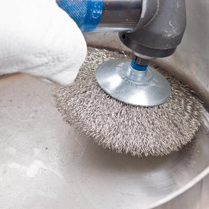 PFERD szczotka stożkowa KBU INOX ( 8000431753 ) Ø 70 mm grubość drutu 0,2 mm 15000 min-¹