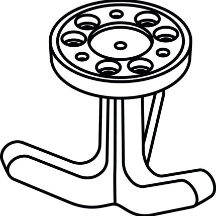 Gancio triplo HEWI serie 477 ( 3000207486 ) opaco, elastico Altezza 69 mm Ø 51 mm