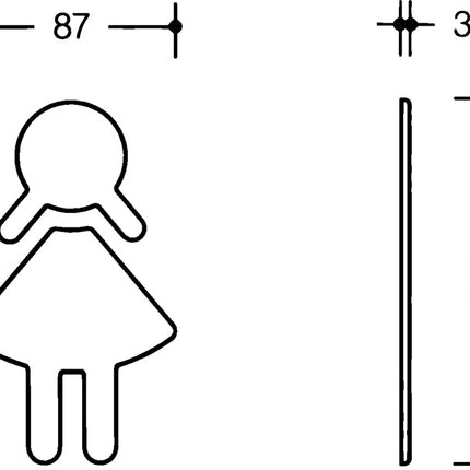 HEWI Symbol Frau 801.91B020 ( 8000645321 ) Polyamide colour no. 92