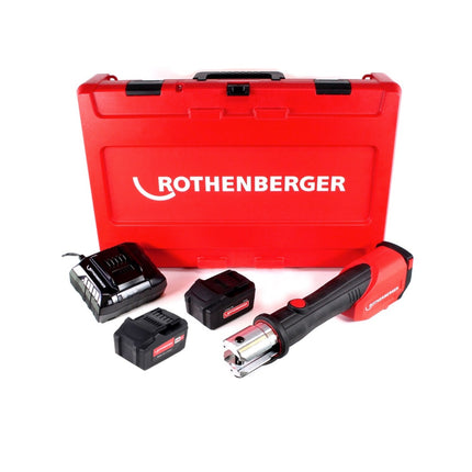 Rothenberger ROMAX 4000 Pressatrice elettroidraulica in valigetta + 2x Batterie 4,0 Ah + Caricabatterie