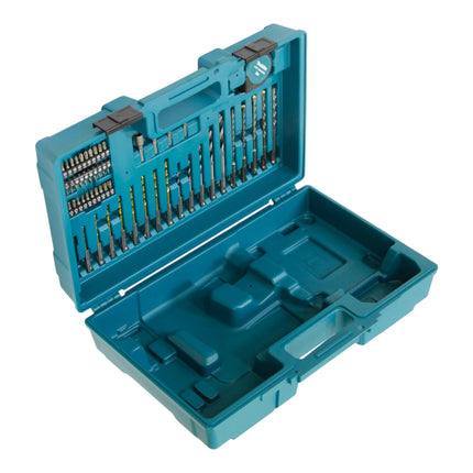 Martillo perforador a batería Makita DHR 171 SM1X3 18 V 1,2 J SDS-Plus Brushless + 1x batería 4,0 Ah + cargador + juego de accesorios de 65 piezas + maletín