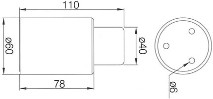 DENI bump stop ( 3000215034 ) light metal silver-coloured painted