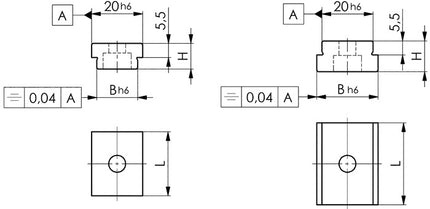 AMF slot nut no. 6322A ( 4000833235 ) Nominal dimension of the slot 14 / 20 mm