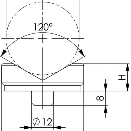 AMF screw-in trestle attachment no. 6441 ( 4000833137 ) Insert spigot Ø 12 mm Outer Ø 65 mm