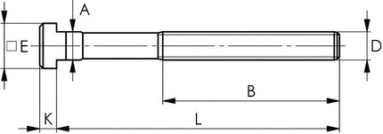 AMF T-Nutenschraube (DIN 787) ( 4000603223 ) T-Nut 16 mm M16 Länge 125 mm
