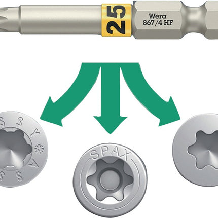 Wera Bit 867 TORX(R) HF ( 8002899428 ) 1/4 ″ TX 8 Longitud 50 mm