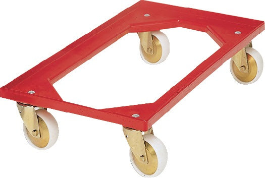 Crate trolley ( 9000444231 ) Load capacity 250 kg Polymer tyres ABS plastic red