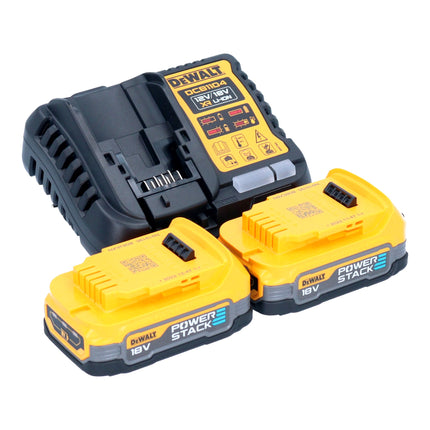 Trapano avvitatore a batteria DeWalt DCD 800 E2 18 V 90 Nm senza spazzole + 2x batteria Powerstack 1,7 Ah + caricatore