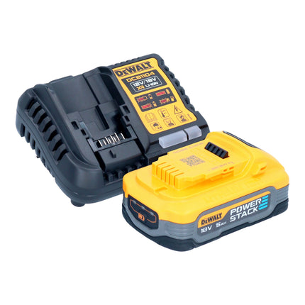 Taladro atornillador a batería DeWalt DCD 800 H1 18 V 90 Nm sin escobillas + 1x batería Powerstack 5,0 Ah + cargador