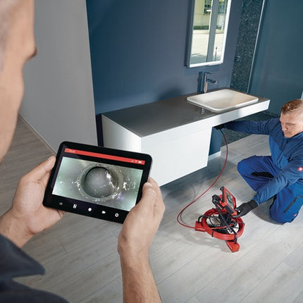 Rothenberger inspection camera ROCAM mini HD-Module 25/22 HD - Set AMP ( 8002983667 ) Camera head Ø 25 mm 18 V 0 - 110 mm