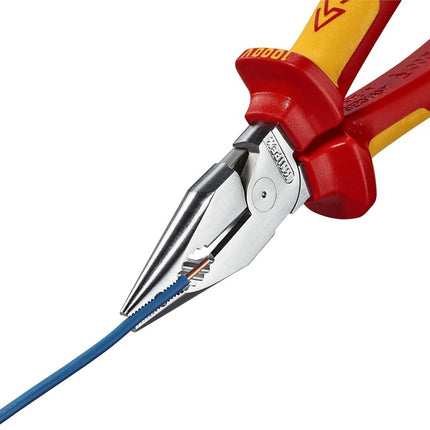 Knipex needle nose combination pliers ( 8002875246 ) length 185 mm chrome-plated VDE