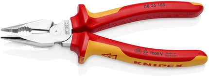 Knipex needle nose combination pliers ( 8002875246 ) length 185 mm chrome-plated VDE