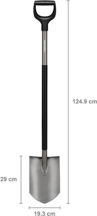 Vanga da giardiniere Fiskars ( 4000819586 ) a punta, con impugnatura a D in acciaio