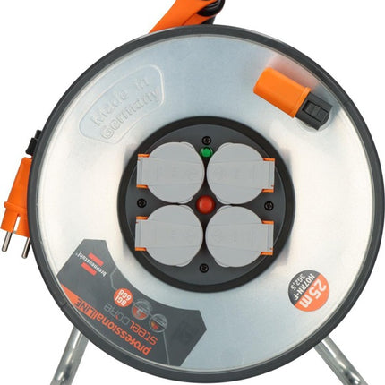 Brennenstuhl tambor de cable professionalLINE SteelCore (8000809077) 25 m caucho 3 x 2,5 mm² chapa de acero aislado IP44