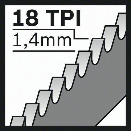 Lama alternativa Bosch S 522 EF ( 8000343775 ) lunghezza 100 mm larghezza 19 mm set, fresato