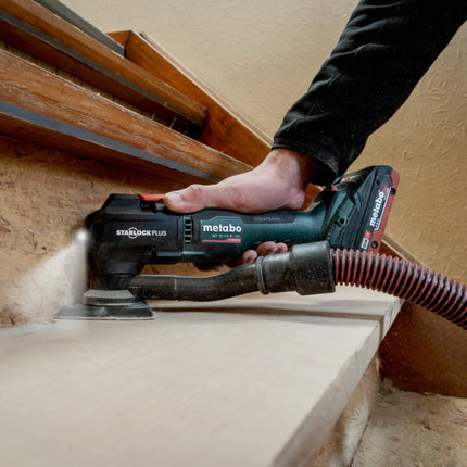 Akumulatorowe narzędzie wielofunkcyjne Metabo MT 18 LTX BL QSL 18 V bezszczotkowe Starlock Plus ( 613088800 ) + 2x akumulator 4,0 Ah + ładowarka + 12 szt. akcesoriów + metaBOX