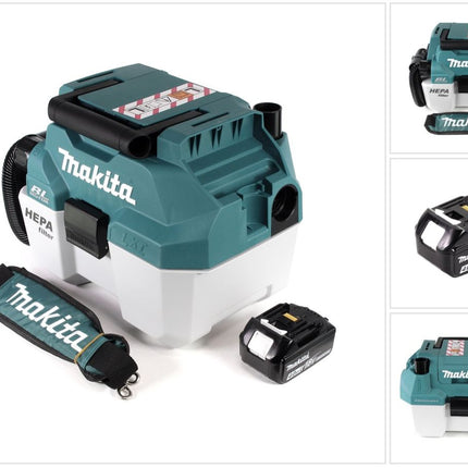 Makita DVC 750 LM1X3 Akku Staubsauger Nass und Trockensauger 18 V tragbar + 1x 4,0 Ah Akku - ohne Zubehör, ohne Ladegerät - Toolbrothers