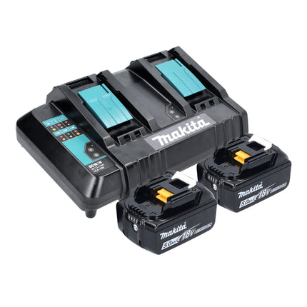 Cortacésped a batería Makita DLM 538 CT2 36 V (2x 18 V) 530 mm + 2x batería 5,0 Ah + cargador