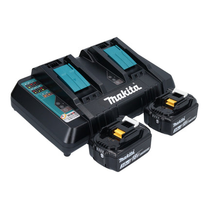 Makita DLM 538 PF2 cortacésped sin cable 36 V ( 2x 18 V ) 530 mm + 2x batería recargable 3.0 Ah + cargador