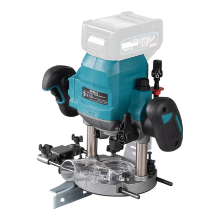 Makita RP 001 GT201 Fresadora sin cable 40 V máx. 12 mm sin escobillas + 2x batería 5.0 Ah + cargador