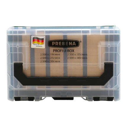 Prebena 2XR-J50 clavadora neumática 4,0 - 7,0 bar + PROFI-J-BOX brads 12500 piezas + maletín