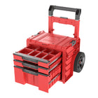 Qbrick System PRO Cart 2.0 Plus Cajón 3 Rojo Ultra HD Custom caja móvil con ruedas 520 x 415 x 660 mm 12 l 2x 4,5 l asa telescópica doble extraíble