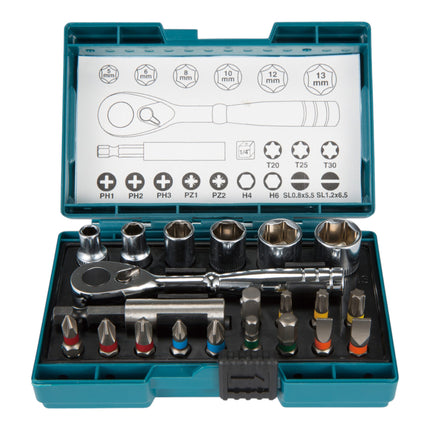 Makita ratchet bit set 21-piece PH / PZ / T / SL / H ( B-54081 )
