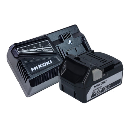 Amoladora angular a batería HiKOKI G18 DSL2 W5Z 18 V 125 mm + 1x batería 5,0 Ah + cargador