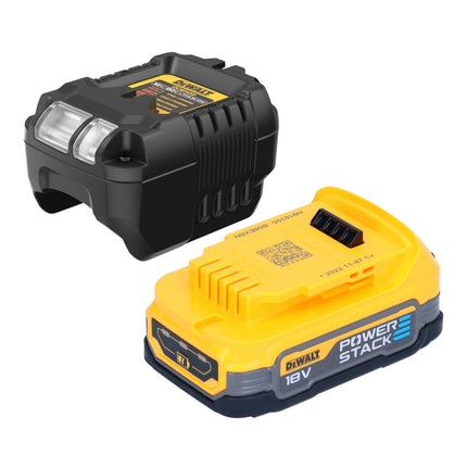 DeWalt DCF 620 E1T cordless drywall screwdriver 18 V 30 Nm brushless + 1x Powerstack battery 1.7 Ah + charger + TSTAK