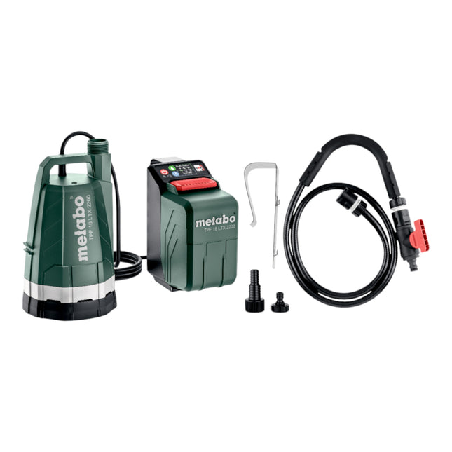 Metabo TPF 18 LTX 2200 Akku Tauch und Regenfasspumpe 18 V 2200 l h 1x LiHD Akku 8 0 Ah ohne Ladegeraet 1 - toolbrothers